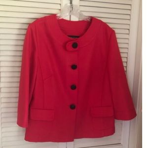 Perceptions Unlined 3/4 Quarter Sleeve Blazer 16 Petite